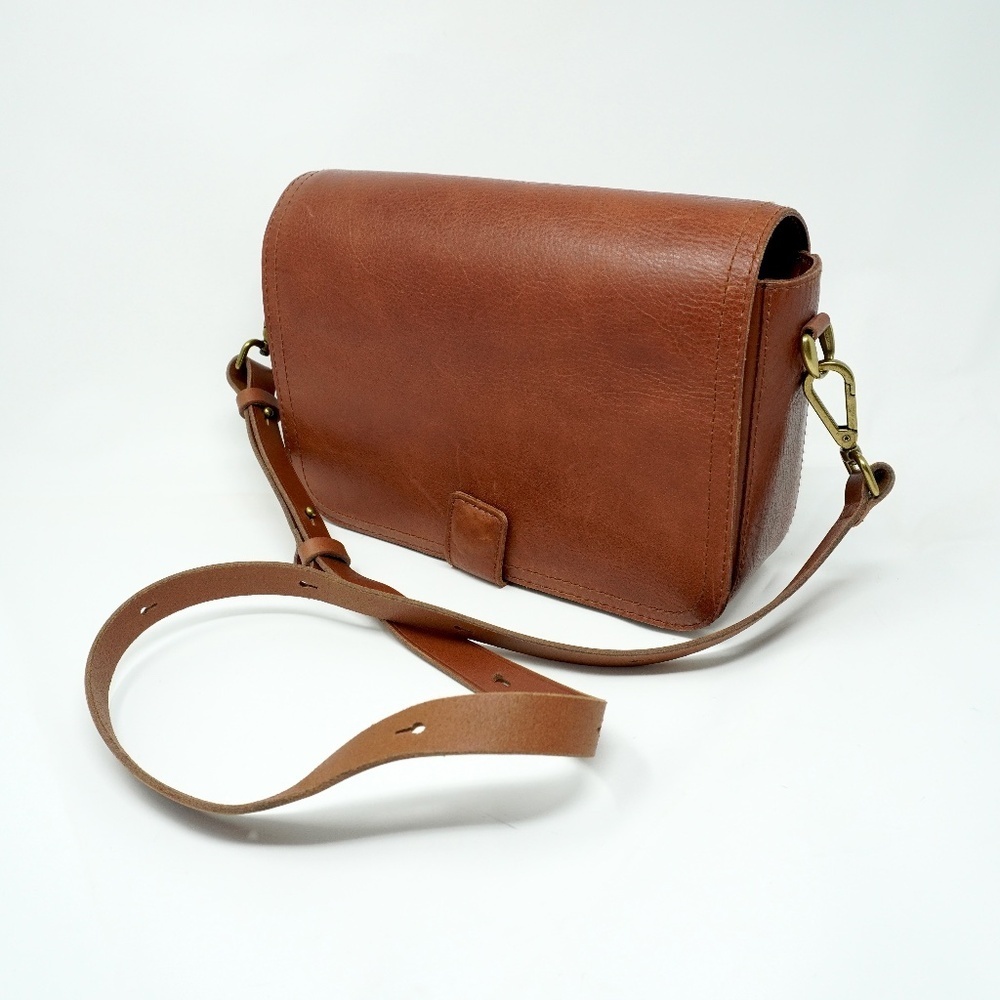 MADEWELL THE TRANSPORT FLAP SHOULDER BAG CROSSBODY LEATHER ENGLISH SADDLE